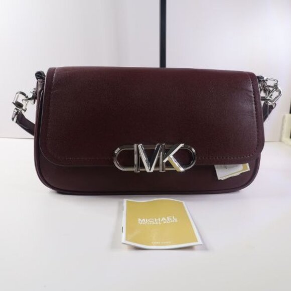 Michael Michael Kors Parker Medium Leather Shoulder Bag Merlot - Picture 8 of 8